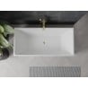 Mexen Nita freistehende Badewanne 170 x 80 cm, weiß/schwarz, Überlauf in gebürstetem Gold - 52091708075-55