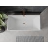 Mexen Nita freistehende Badewanne 170 x 80 cm, weiß/schwarz, Überlauf Roségold - 52091708075-60