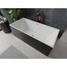 Mexen Nita freistehende Badewanne 170 x 80 cm, weiß/schwarz, Überlauf gebürstetes Kupfer - 52091708075-65