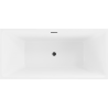 Mexen Nita freistehende Badewanne 170 x 80 cm, weiß/schwarz, schwarze Überlauf - 52091708075-70