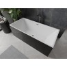 Mexen Nita freistehende Badewanne 170 x 80 cm, weiß/schwarz, Überlauf Gun Metal - 52091708075-95