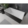 Mexen Nita freistehende Badewanne 170 x 80 cm, weiß/schwarz, Überlauf gebürstetes Nickel - 52091708075-97