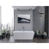 Mexen Lita freistehende Badewanne 170 x 75 cm, weiß, Überlauf chrom - 52121707500-01
