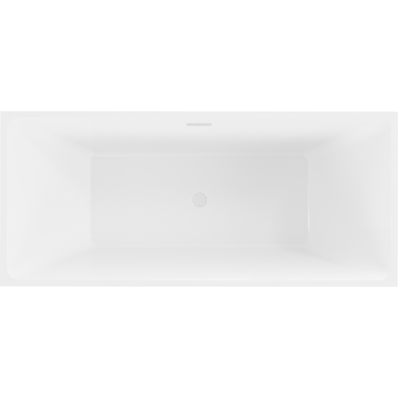 Mexen Lita freistehende Badewanne 170 x 75 cm, weiß, weißer Überlauf - 52121707500-20