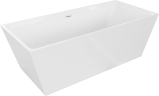 Mexen Lita freistehende Badewanne 170 x 75 cm, weiß, weißer Überlauf - 52121707500-20