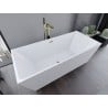 Mexen Lita freistehende Badewanne 170 x 75 cm, weiß, Überlauf gold - 52121707500-50