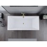 Mexen Lita freistehende Badewanne 170 x 75 cm, weiß, Überlauf gold - 52121707500-50