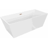 Mexen Lita freistehende Badewanne 170 x 75 cm, weiß, Überlauf Roségold - 52121707500-60