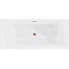 Mexen Lita freistehende Badewanne 170 x 75 cm, weiß, Überlauf Roségold - 52121707500-60