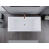 Mexen Lita freistehende Badewanne 170 x 75 cm, weiß, Überlauf Roségold - 52121707500-60