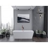 Mexen Lita freistehende Badewanne 170 x 75 cm, weiß, Überlauf gebürstetes Kupfer - 52121707500-65