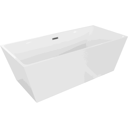 Mexen Lita freistehende Badewanne 170 x 75 cm, weiß, Überlauf gun gray gebürstet - 52121707500-66