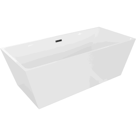 Mexen Lita freistehende Badewanne 170 x 75 cm, weiß, schwarzer Überlauf - 52121707500-70