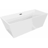 Mexen Lita freistehende Badewanne 170 x 75 cm, weiß, schwarzer Überlauf - 52121707500-70