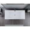 Mexen Lita freistehende Badewanne 170 x 75 cm, weiß, Überlauf gun gray gebürstet - 52121707500-66
