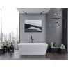 Mexen Lita freistehende Badewanne 170 x 75 cm, weiß, schwarzer Überlauf - 52121707500-70