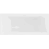 Mexen Lita freistehende Badewanne 170 x 75 cm, weiß/schwarz, weißer Überlauf - 52121707575-20