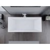 Mexen Lita freistehende Badewanne 170 x 75 cm, weiß/schwarz, weißer Überlauf - 52121707575-20