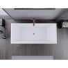 Mexen Lita freistehende Badewanne 170 x 75 cm, weiß/schwarz, Überlauf Roségold - 52121707575-60