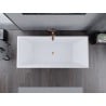 Mexen Lita freistehende Badewanne 170 x 75 cm, weiß/schwarz, Überlauf gebürstetes Kupfer - 52121707575-65