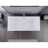 Mexen Lita freistehende Badewanne 170 x 75 cm, weiß/schwarz, Überlauf gebürsteter Nickel - 52121707575-97