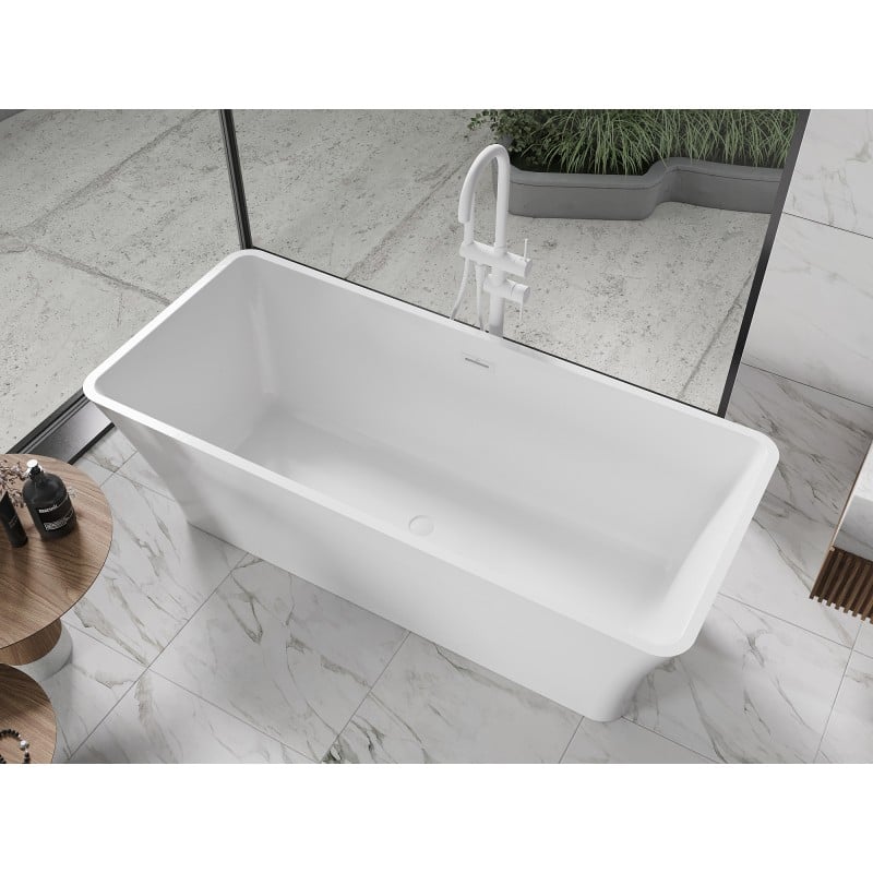 Mexen Tonia freistehende Badewanne 170 x 75 cm, weiß, weißer Überlauf - 52171707500-20