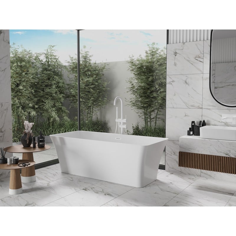 Mexen Tonia freistehende Badewanne 170 x 75 cm, weiß, weißer Überlauf - 52171707500-20