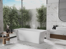 Mexen Tonia freistehende Badewanne 170 x 75 cm, weiß, weißer Überlauf - 52171707500-20