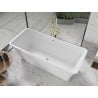 Mexen Tonia freistehende Badewanne 170 x 75 cm, weiß, Überlauf gold - 52171707500-50