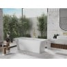 Mexen Tonia freistehende Badewanne 170 x 75 cm, weiß, Überlauf gold gebürstet - 52171707500-55