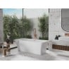 Mexen Tonia freistehende Badewanne 170 x 75 cm, weiß, Überlauf gebürstetes Kupfer - 52171707500-65
