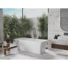 Mexen Tonia freistehende Badewanne 170 x 75 cm, weiß, Überlauf gun metal - 52171707500-95