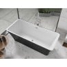 Mexen Tonia freistehende Badewanne 170 x 75 cm, weiß/schwarz, Überlauf chrom - 52171707575-01