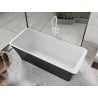 Mexen Tonia freistehende Badewanne 170 x 75 cm, weiß/schwarz, Überlauf weiß - 52171707575-20