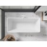Mexen Tonia freistehende Badewanne 170 x 75 cm, weiß/schwarz, Überlauf weiß - 52171707575-20