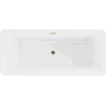 Mexen Tonia freistehende Badewanne 170 x 75 cm, weiß/schwarz, Überlauf gold - 52171707575-50