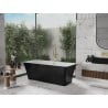 Mexen Tonia freistehende Badewanne 170 x 75 cm, weiß/schwarz, Überlauf gold - 52171707575-50