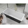 Mexen Tonia freistehende Badewanne 170 x 75 cm, weiß/schwarz, Überlauf gebürstetes Gold - 52171707575-55