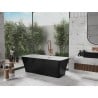 Mexen Tonia freistehende Badewanne 170 x 75 cm, weiß/schwarz, Überlauf gebürstetes Kupfer - 52171707575-65