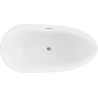 Mexen Eos freistehende Badewanne 150 x 75 cm, weiß, Überlauf chrom - 52471507500-01