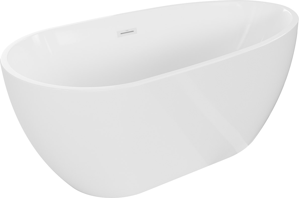 Mexen Eos freistehende Badewanne 170 x 75 cm, weiß, mit Überlauf weiß - 52471707500-20