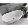 Mexen Eos freistehende Badewanne 150 x 75 cm, weiß, Überlauf chrom - 52471507500-01