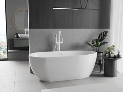 Mexen Eos freistehende Badewanne 170 x 75 cm, weiß, weißer Überlauf - 52471707500-20
