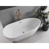 Mexen Eos freistehende Badewanne 150 x 75 cm, weiß, Überlauf Roségold - 52471507500-60