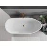 Mexen Eos freistehende Badewanne 170 x 75 cm, weiß, Überlauf Roségold - 52471707500-60