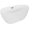 Mexen Eos freistehende Badewanne 170 x 75 cm, weiß, Überlauf schwarz - 52471707500-70