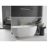 Mexen Eos freistehende Badewanne 170 x 75 cm, weiß, Überlauf gebürstetes Gold - 52471707500-55