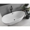 Mexen Eos freistehende Badewanne 170 x 75 cm, weiß, Überlauf schwarz - 52471707500-70