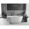 Mexen Eos freistehende Badewanne 170 x 75 cm, weiß, Überlauf Gun Metal - 52471707500-95