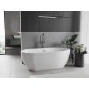 Mexen Eos freistehende Badewanne 170 x 75 cm, weiß, Überlauf gun gray gebürstet - 52471707500-66